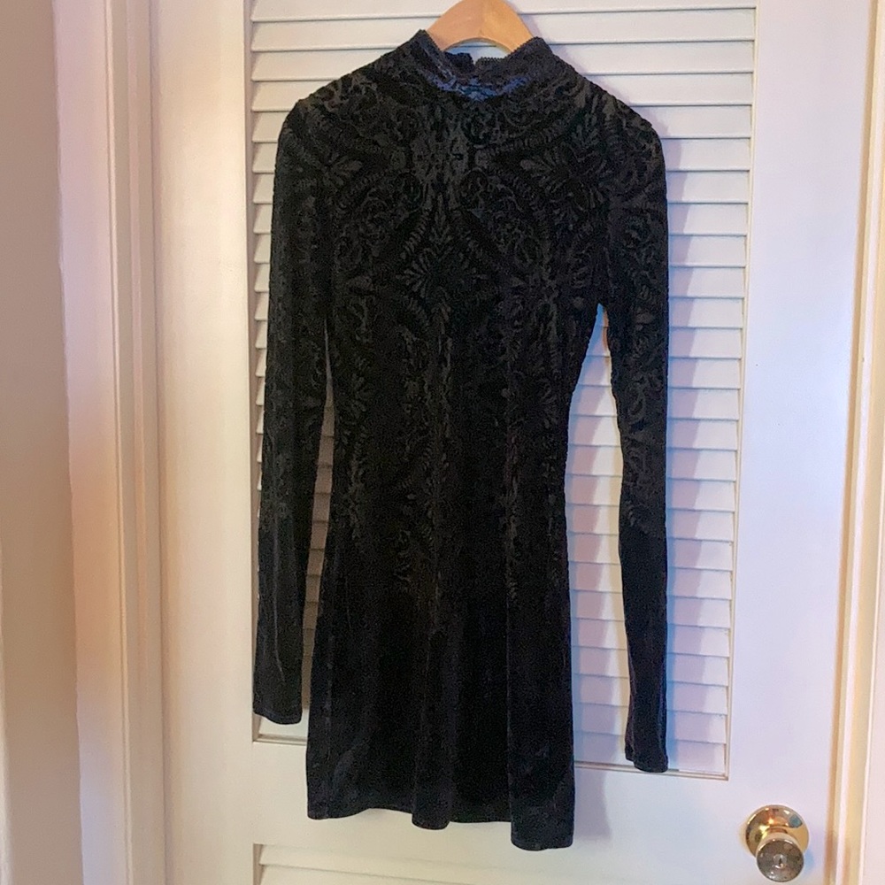 Free People Body Con Velvet Dress
